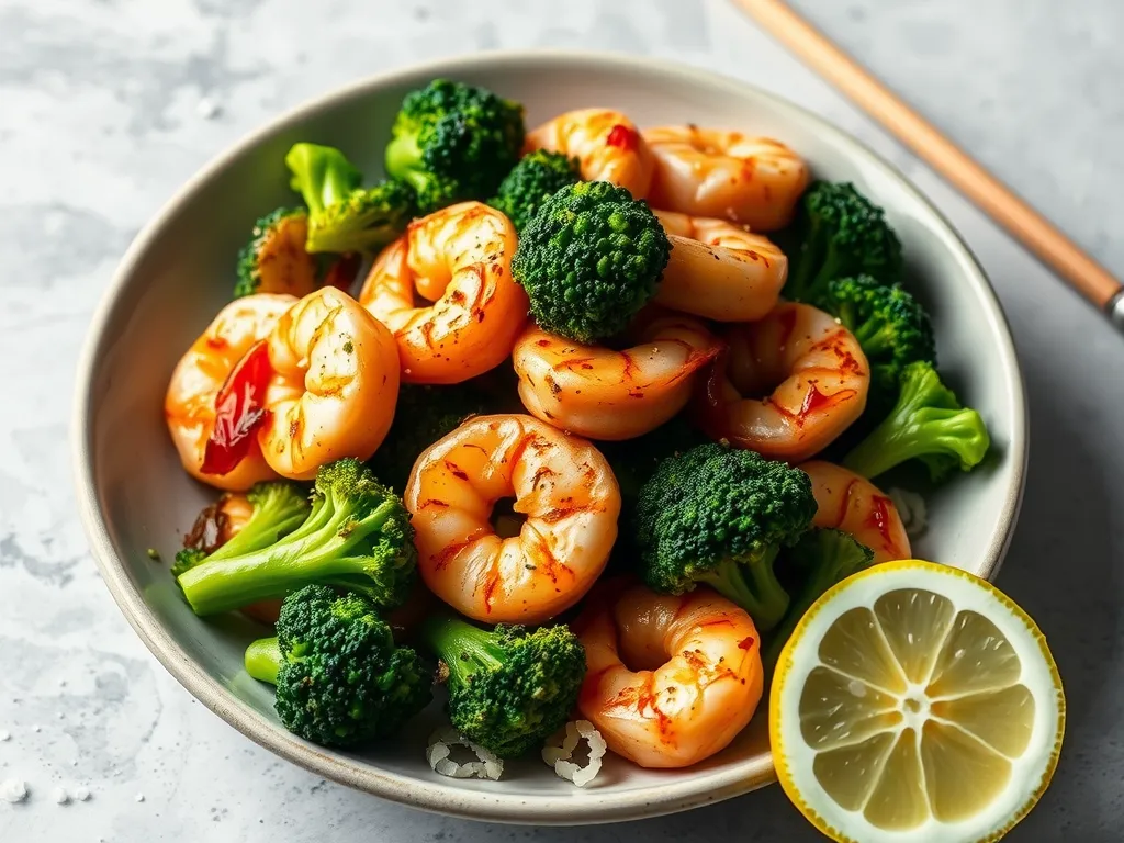 Air Fryer Shrimp and Broccoli Stir Fry