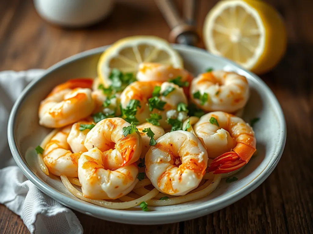 Air Fryer Shrimp Scampi