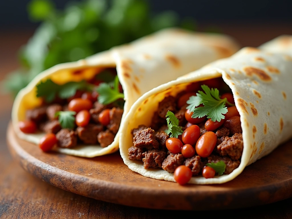 Beef & Bean Burritos