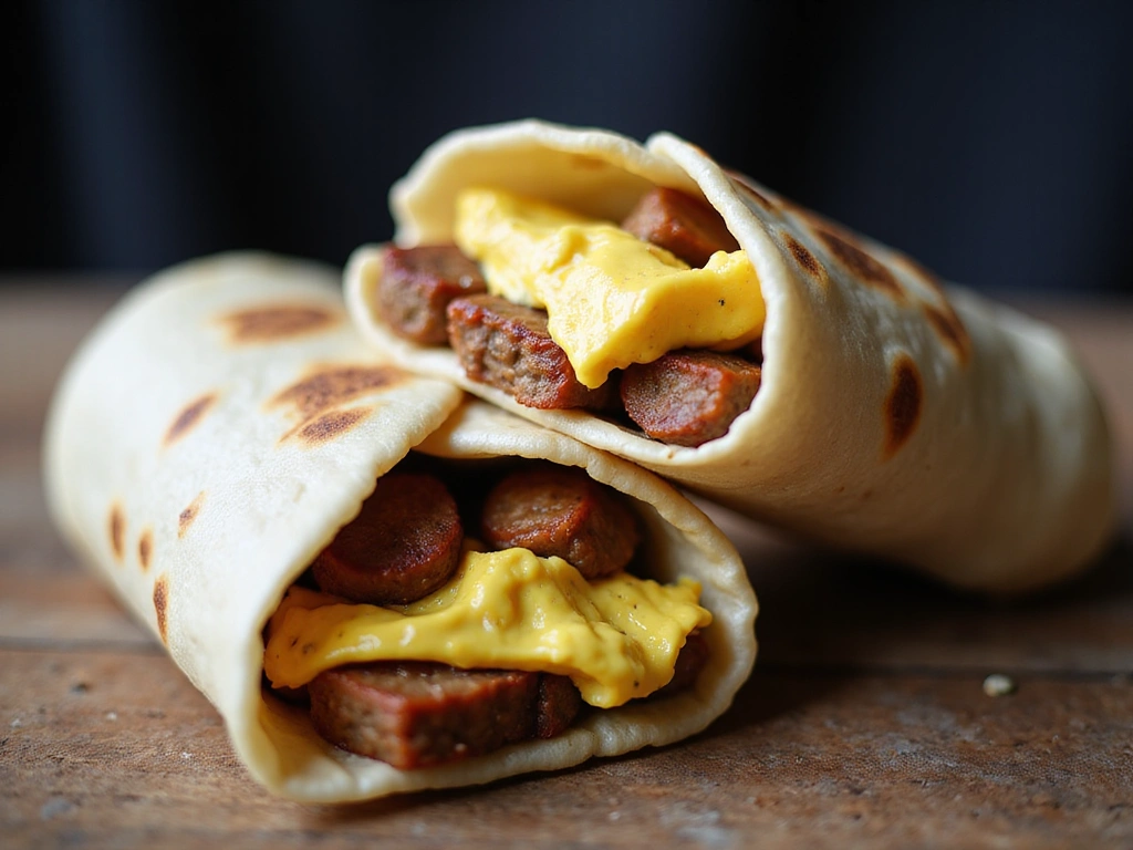 Breakfast Egg & Sausage Burritos