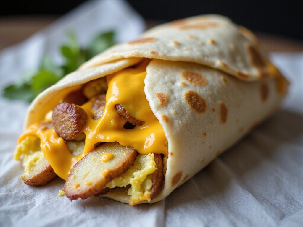 Breakfast Egg, Potato & Cheese Freezer Burritos