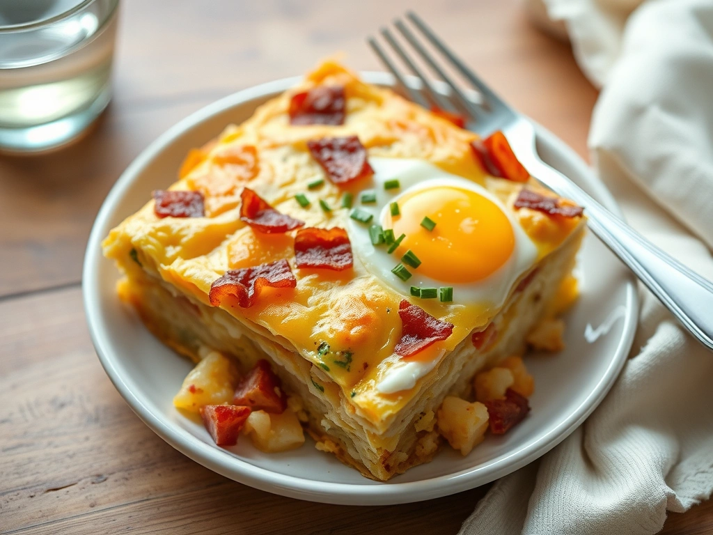 Canadian Bacon and Egg Breakfast Casserole
