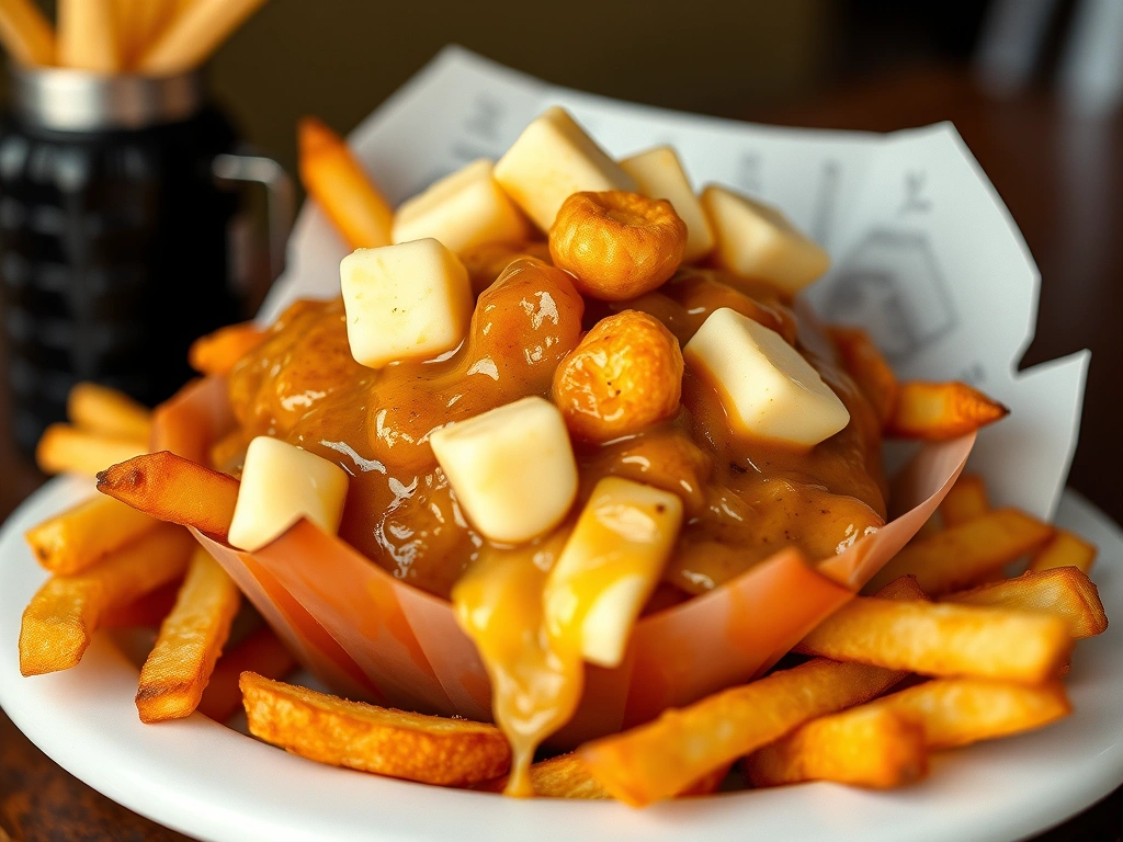 Canadian Poutine with Gravy and Cheese Curds