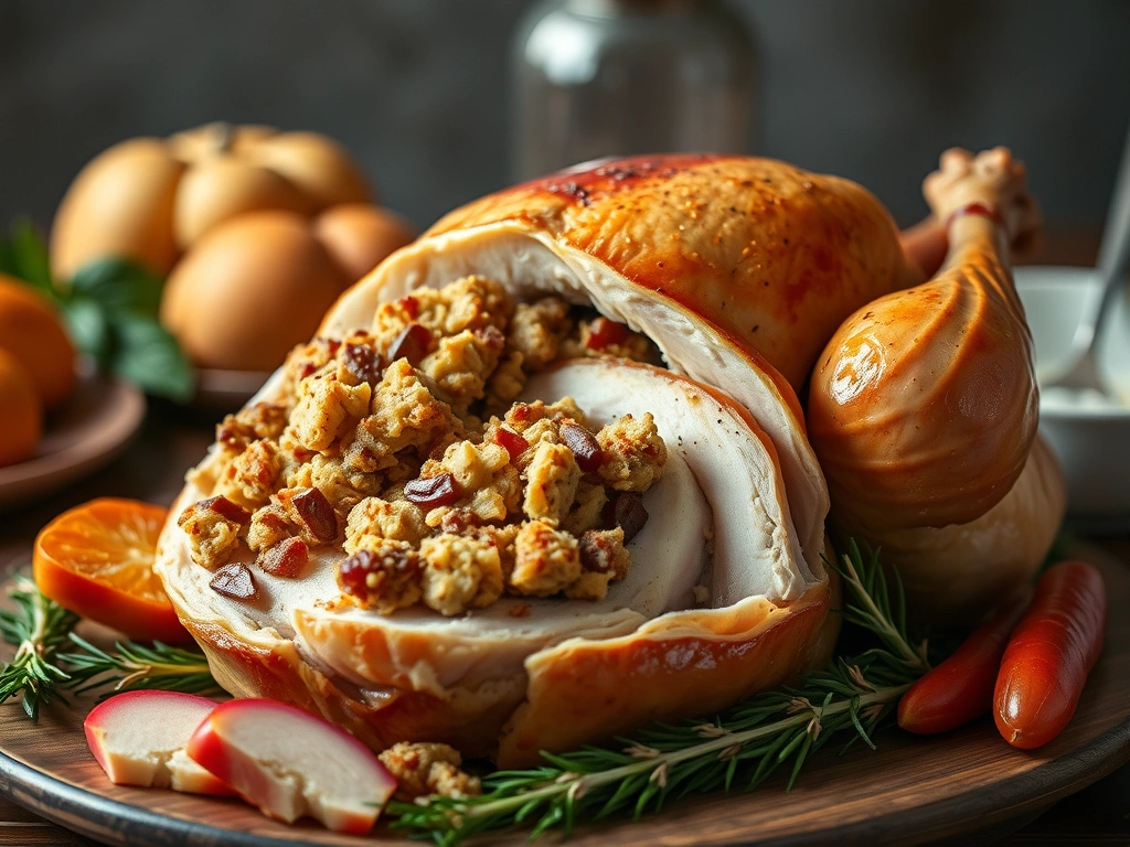 Canadian Thanksgiving Turkey with Stuffing