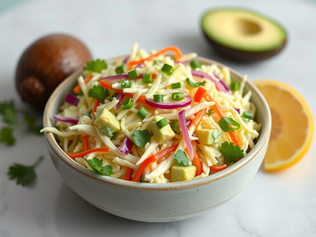 Creamy Avocado Coleslaw