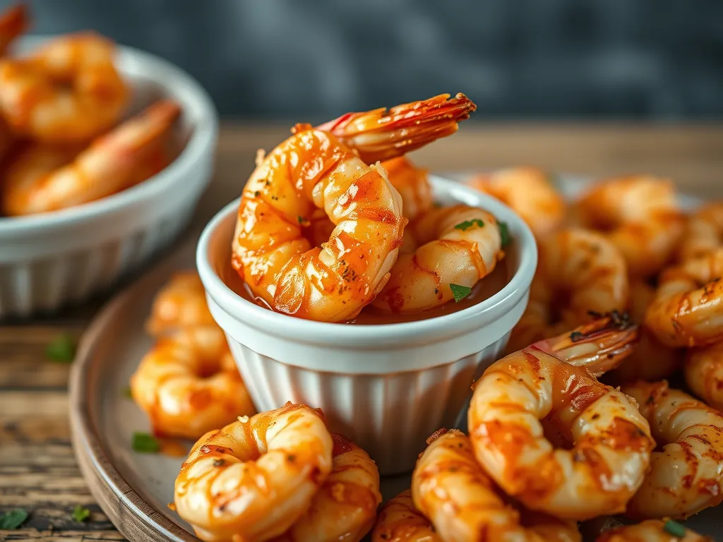 Crispy Air Fryer Shrimp with Garlic Butter
