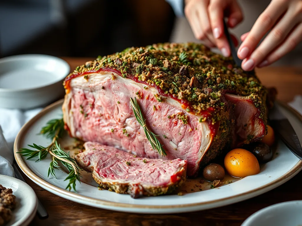 Easy Herb-Crusted Standing Rib Roast