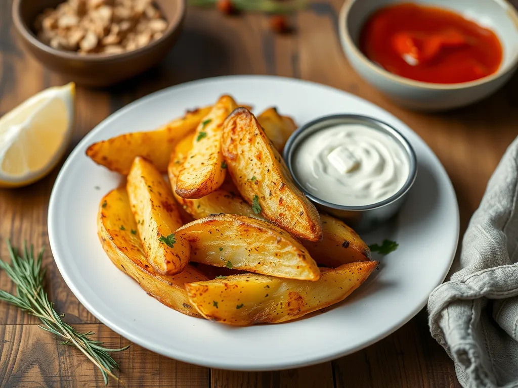 Herb-Seasoned Air Fryer Potato Wedges