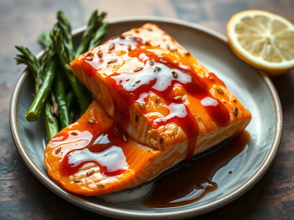 Honey Soy Glazed Air Fryer Salmon