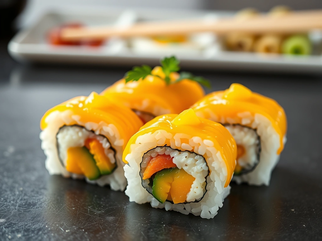 Mango Sticky Rice Sushi