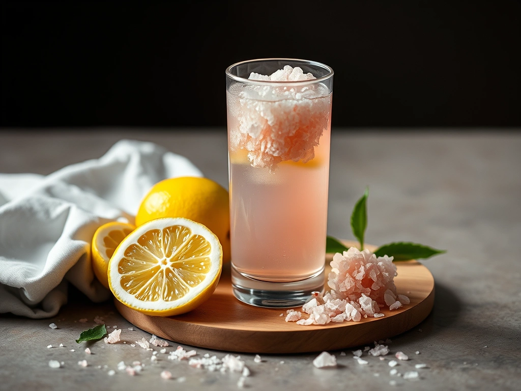 Pink Salt Lemon Water