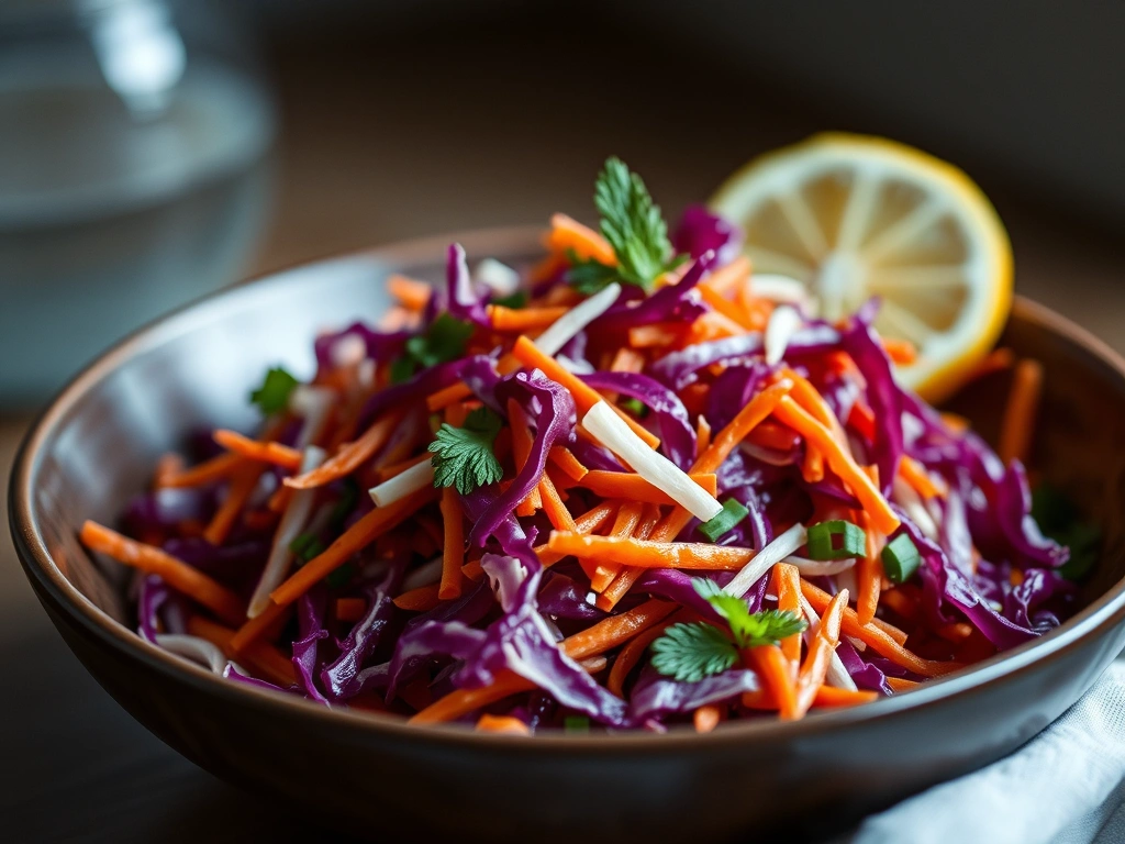 Red Cabbage and Carrot Slaw
