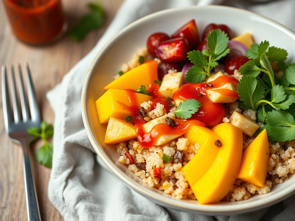 Sriracha Mango Quinoa Bowl