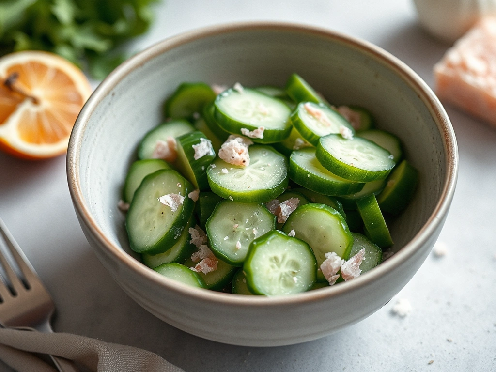 Weight Loss Pink Salt Cucumber Salad